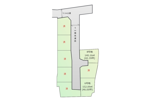 あきる野市野辺　建築条件付き売地　全8区画